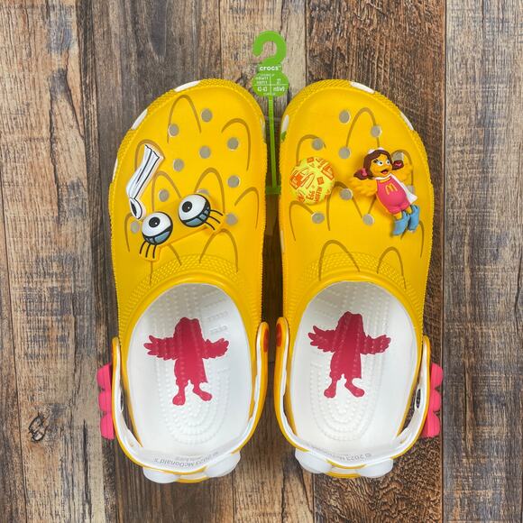 Crocs X McDonald's Adult Unisex M9/W11 Yellow Birdie Classic Clog - Picture 1 of 16